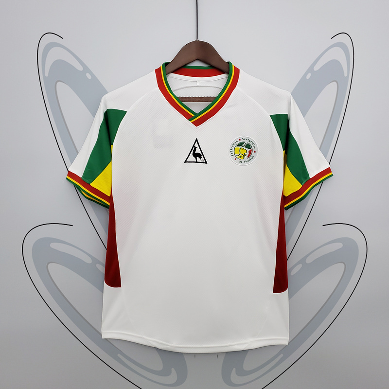 Retro 2002 Senegal Retro white Football jersey