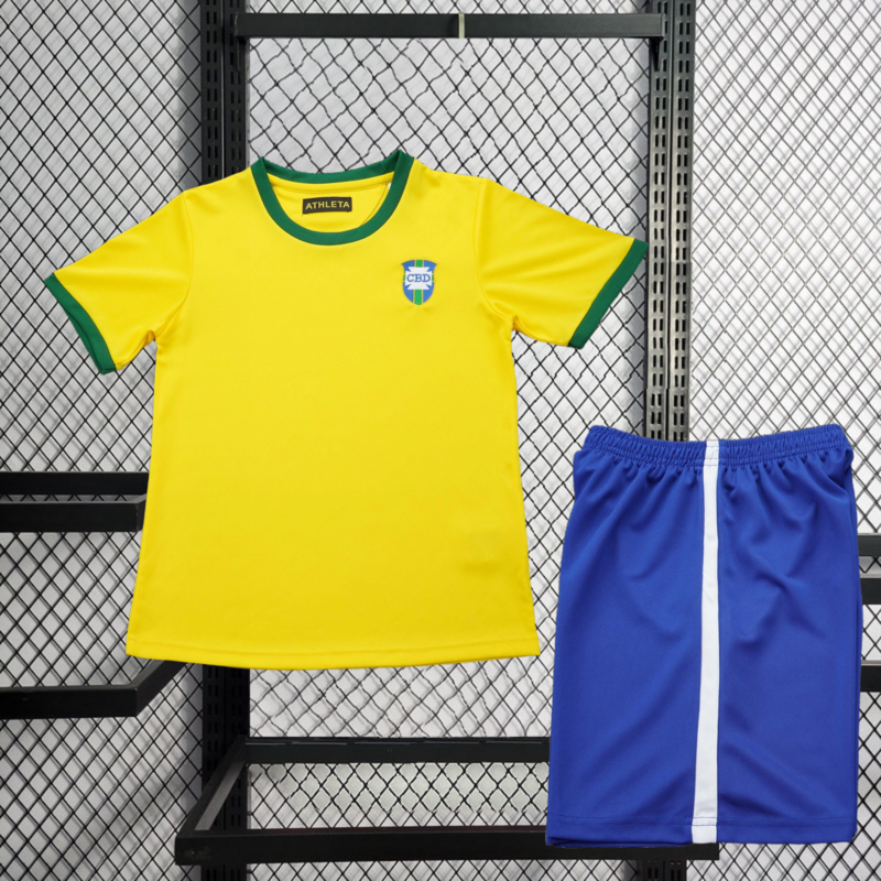 Retro 1970 KIDS brazil home retro KIDS Football jersey