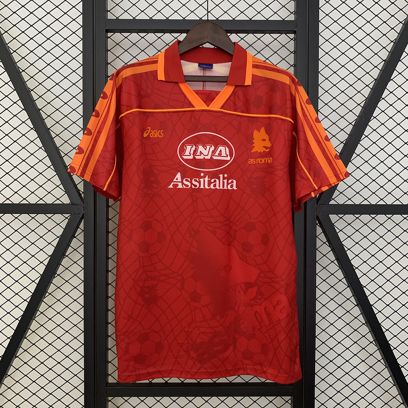 Retro 1995-96 AS Roma Home retro Football jersey