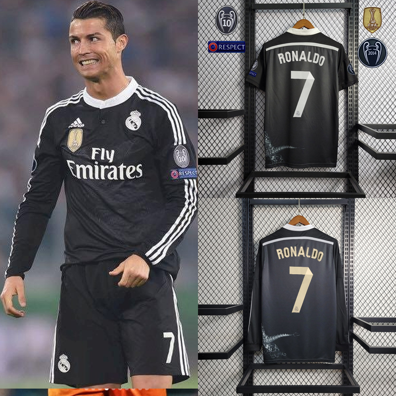 Retro 2014-15 Real Madrid Third Away Retro RONALDO Benzema Bale Sergio Ramos Alonso Di Maria Modric Football jersey
