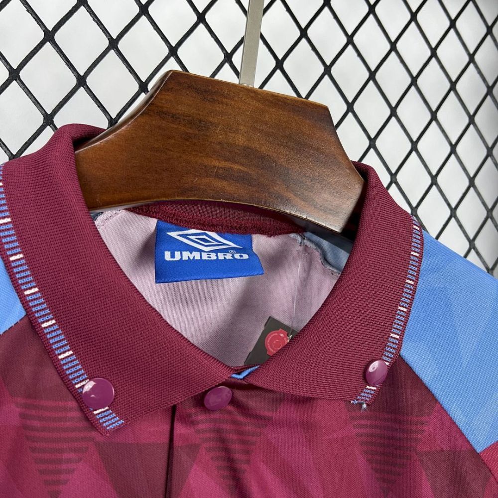 Retro 1990-92 Aston Villa Home Retro Football jersey