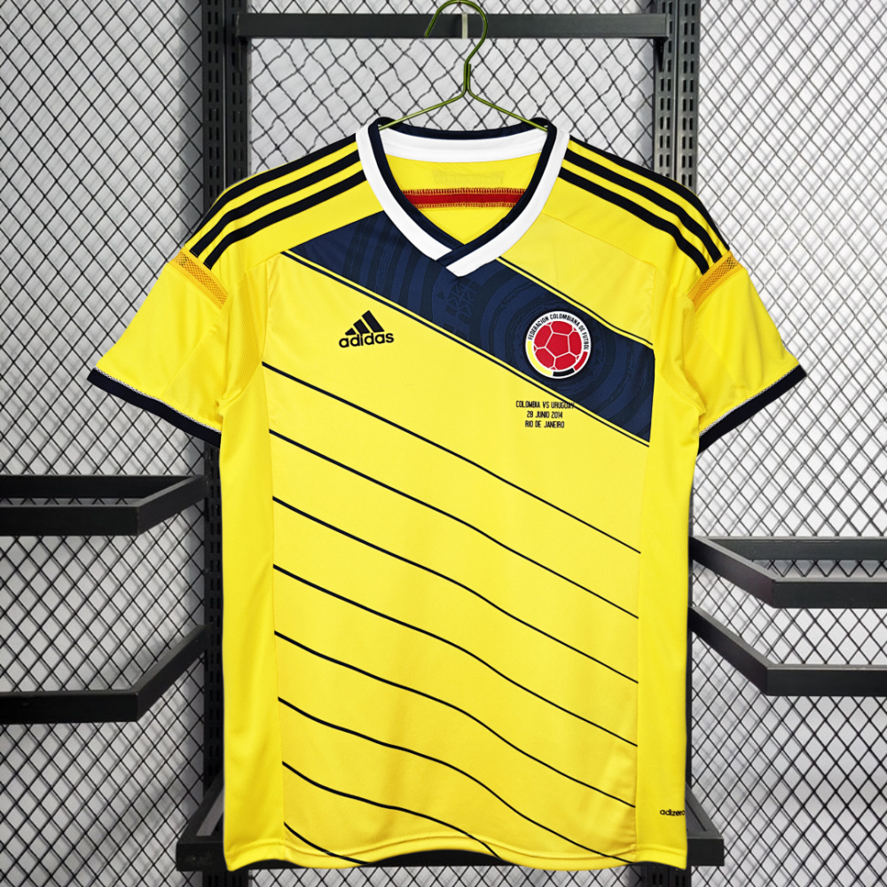 Retro 2014 Colombia home Retro football jersey