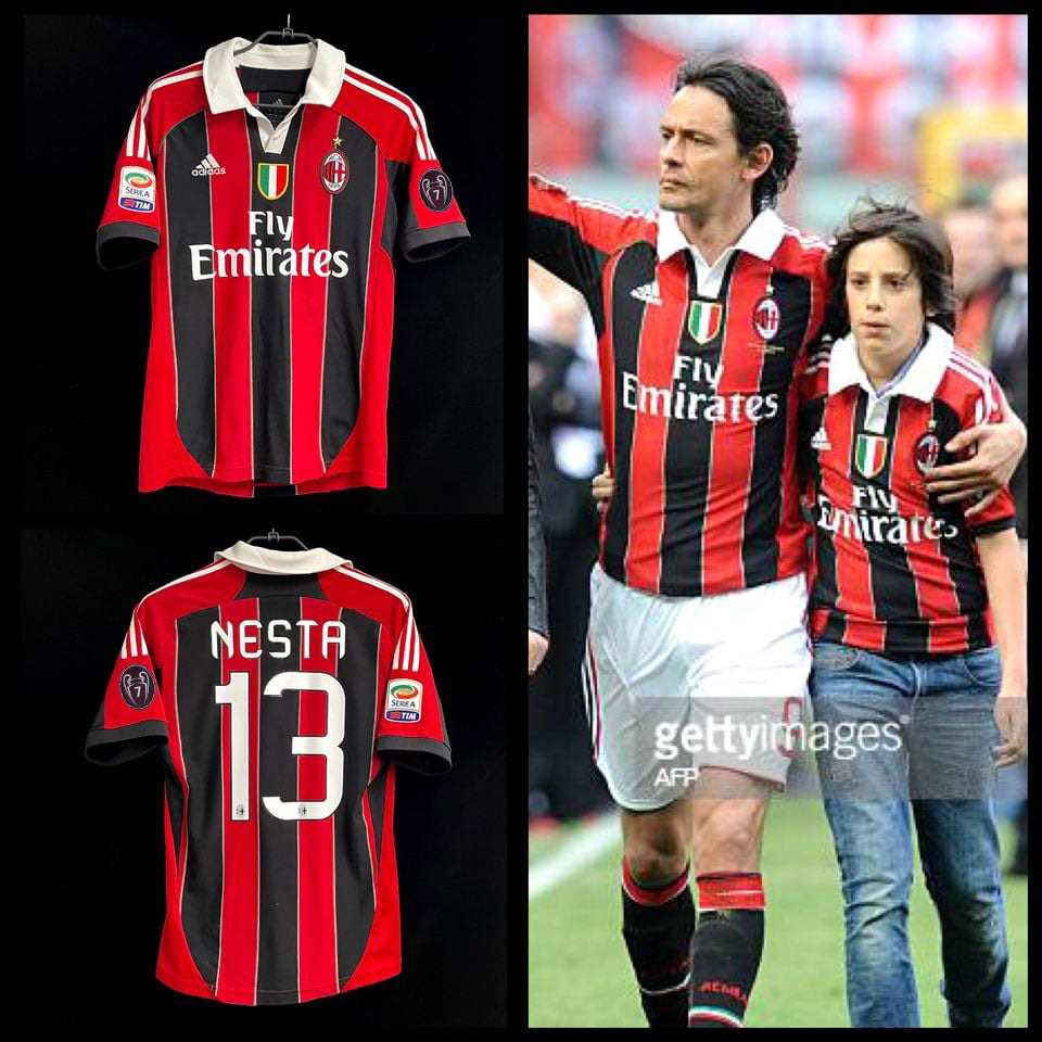 Retro 2012-13 AC Milan Home retro El Sharawy Ibrahimovic Football jersey