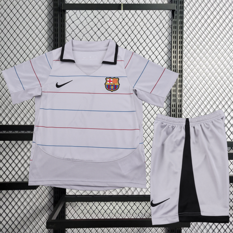 Retro 2003-04 Kids FC Barcelona Away Retro kids Football jersey