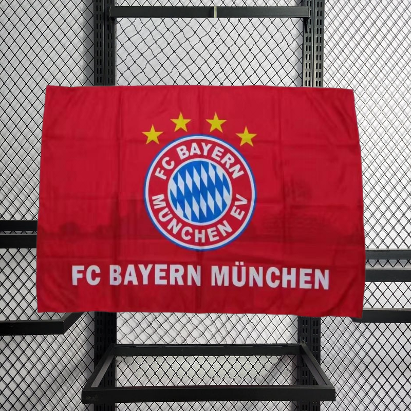 Louishop World Football Club Soccer Team Flag FC Banner for Wall Patio Lawn 60*90 CM Arsenal PSG AC Milan Dortmund Bayern Munchen Real Madrid Juventus Inter Milan Barcelona Liverpool Chelsea Manchester United Tottenham Manchester City Atletico Madrid