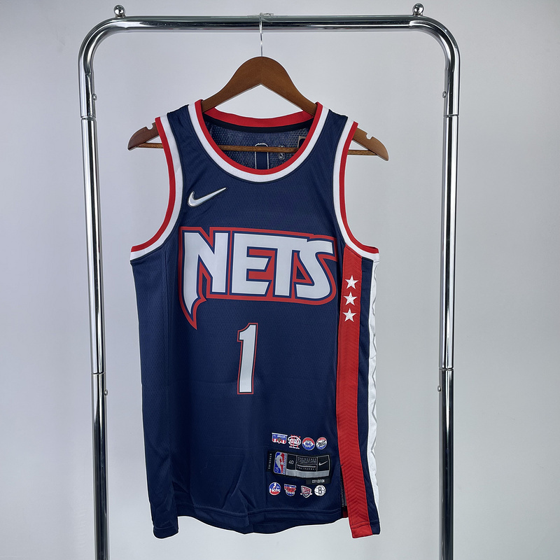 2022 NBA Brooklyn Nets (1 BRIDGES) Basketball Jersey