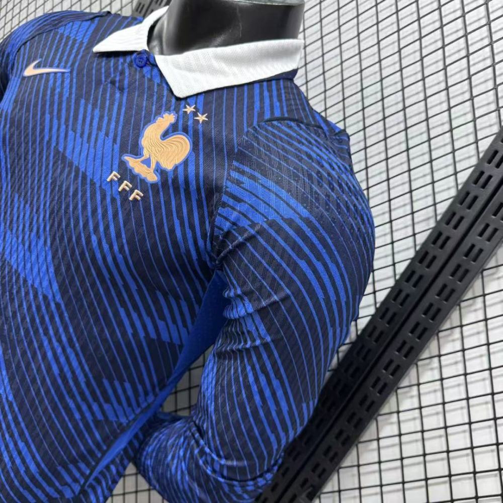 Player 2026 France Home Long-Sleeve Football Jersey