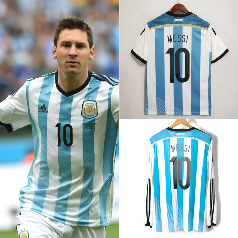 Retro 2014 Argentina Home Retro Football jersey