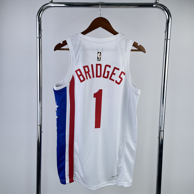 2023 NBA Brooklyn Nets (1 BRIDGES) Basketball Jersey
