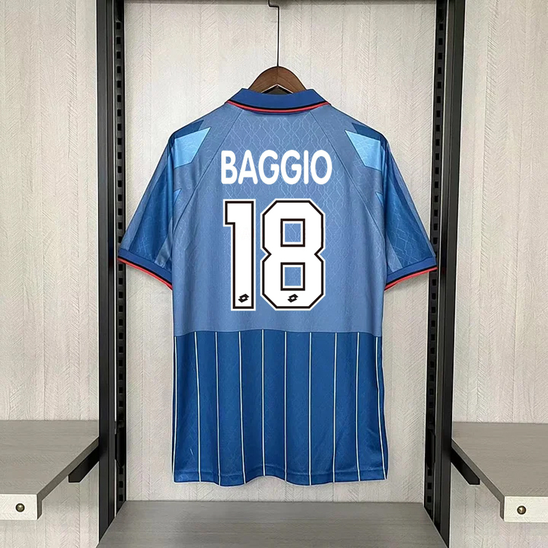Retro 1995-96 AC Milan away Retro BAGGIO BARESI VIEIRA  ALBERTINI Football jersey