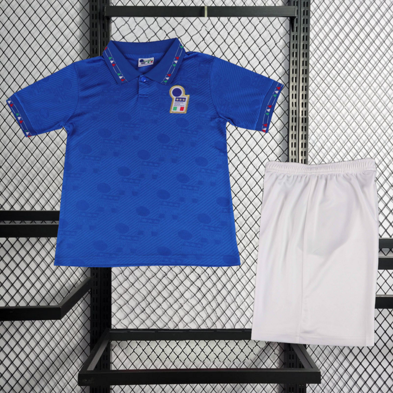 Retro KIDS 1994 KIDS Italy home Retro R.BAGGIO MALDINI Football jersey