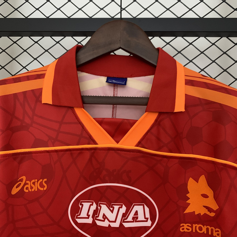 Retro 1995-96 AS Roma Home retro Football jersey