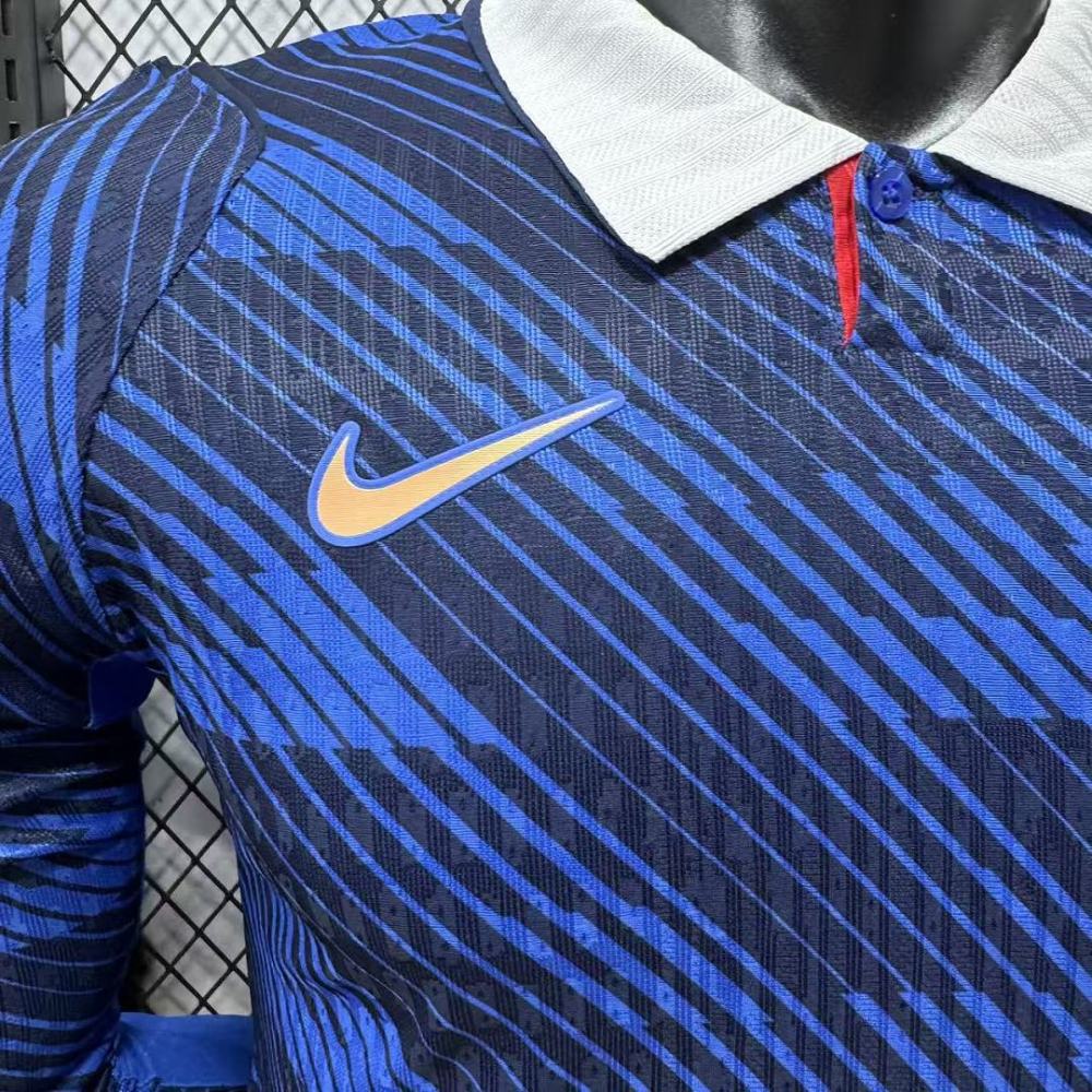 Player 2026 France Home Long-Sleeve Football Jersey