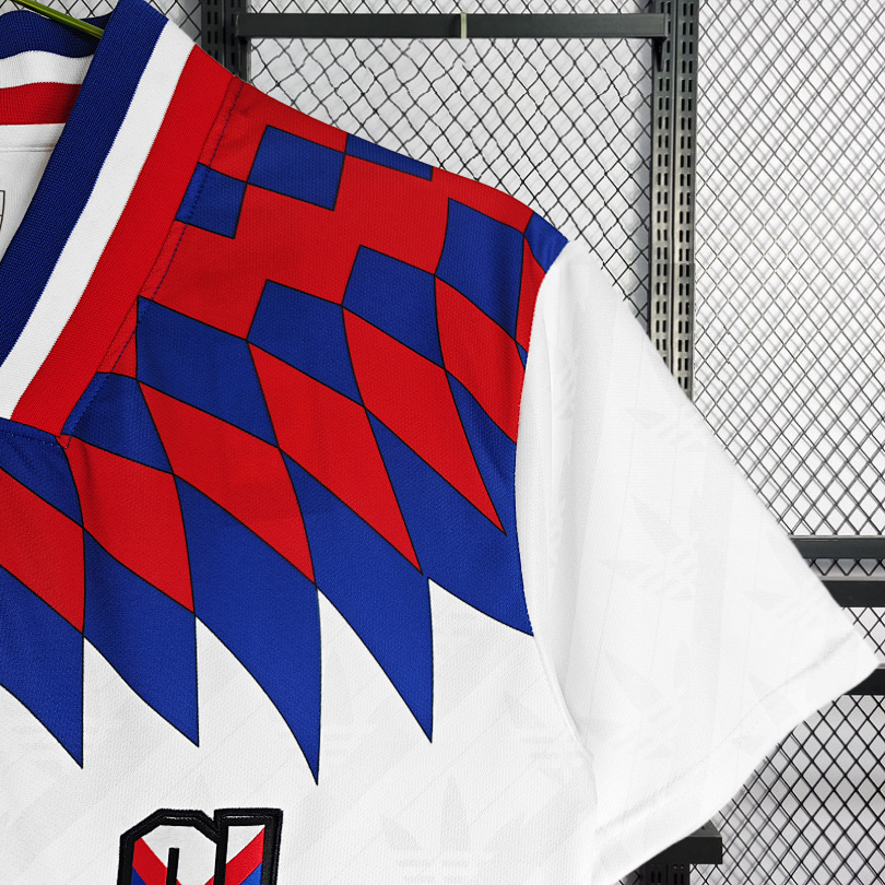 retro 1995-96 Lyon Retro Home football jersey