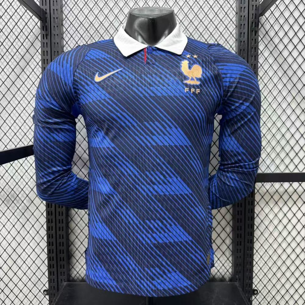 Player 2026 France Home Long-Sleeve Football Jersey