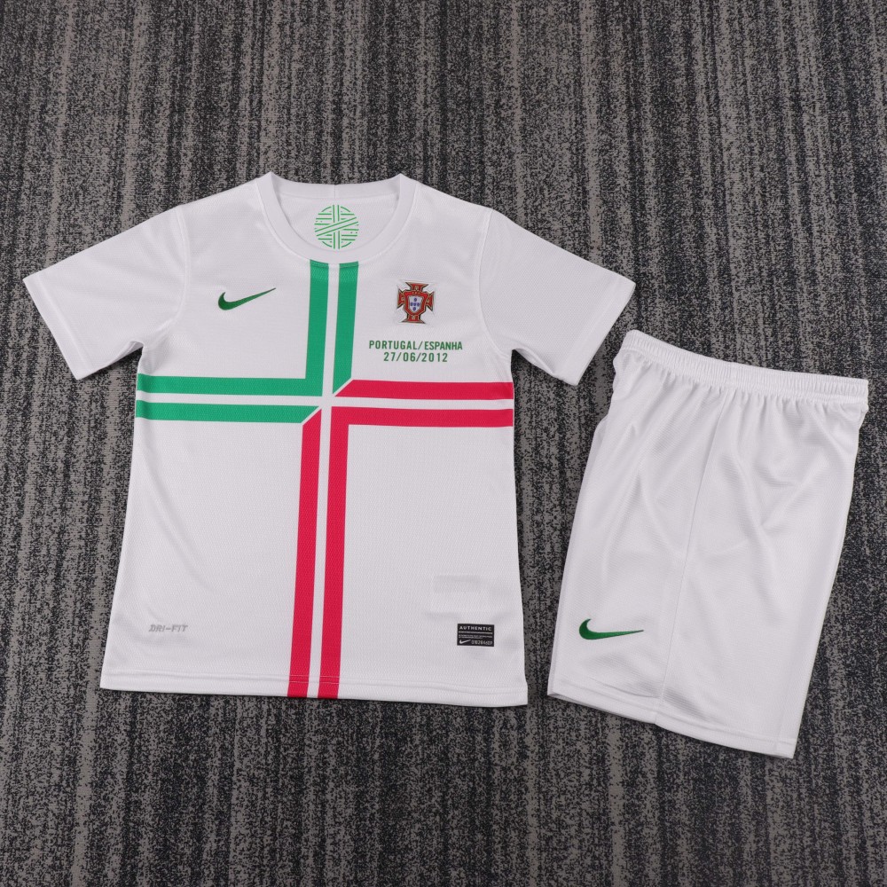 Retro Kids 2012 Kids Portugal Away Retro Football jersey