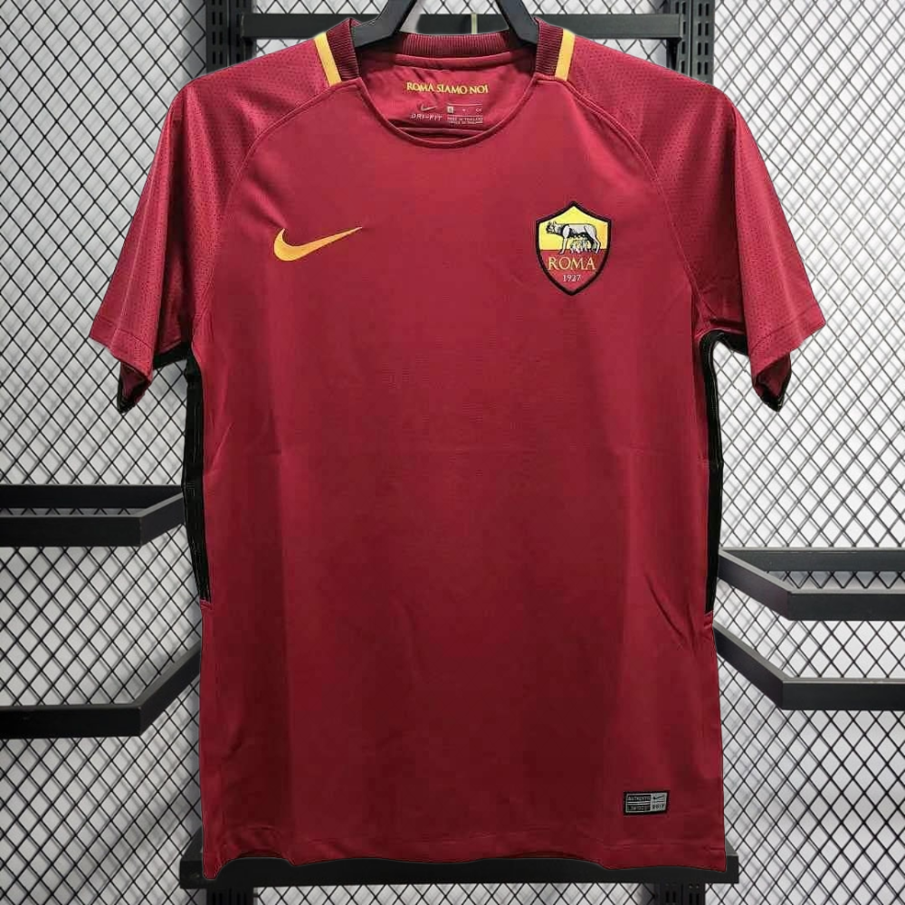 Retro 2017-18 AS Roma home retro football jersey