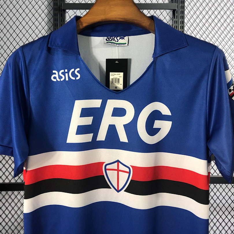 Retro 1990-91 Sampdoria Home Retro Football jersey