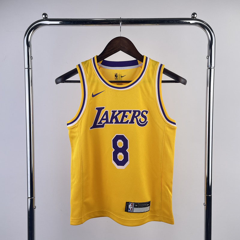 Kids 2023 NBA Lakers 8 BRYANT Basketball Jersey