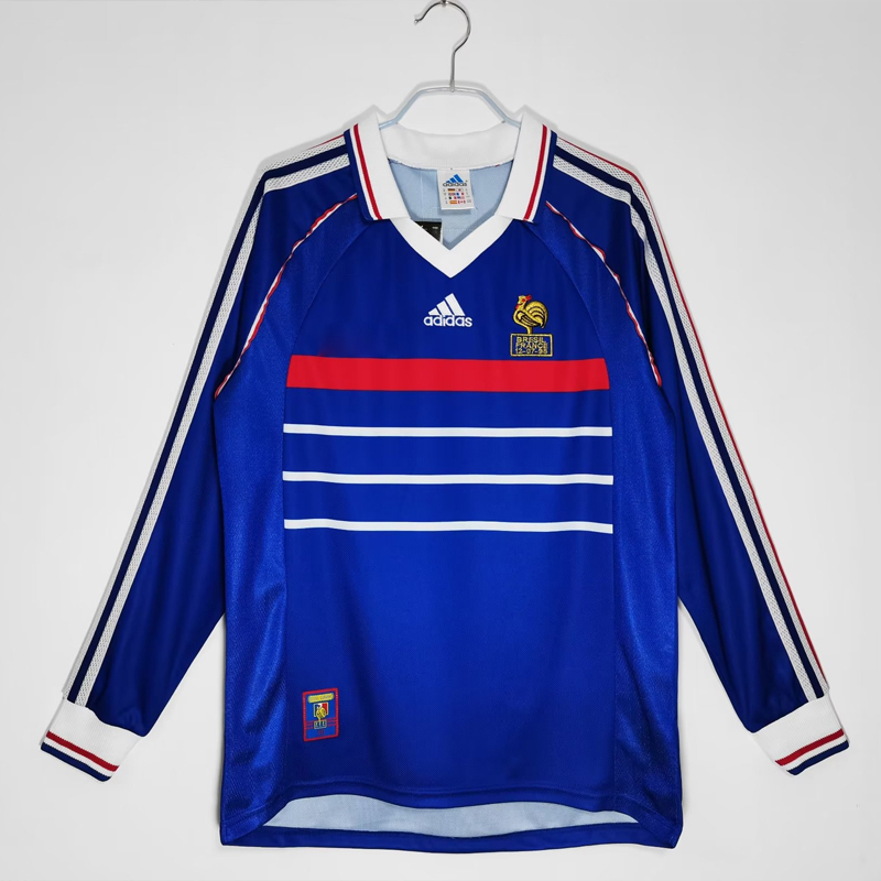Retro 1998 France home Retro Zidane LIZARAZU Henry Football jersey