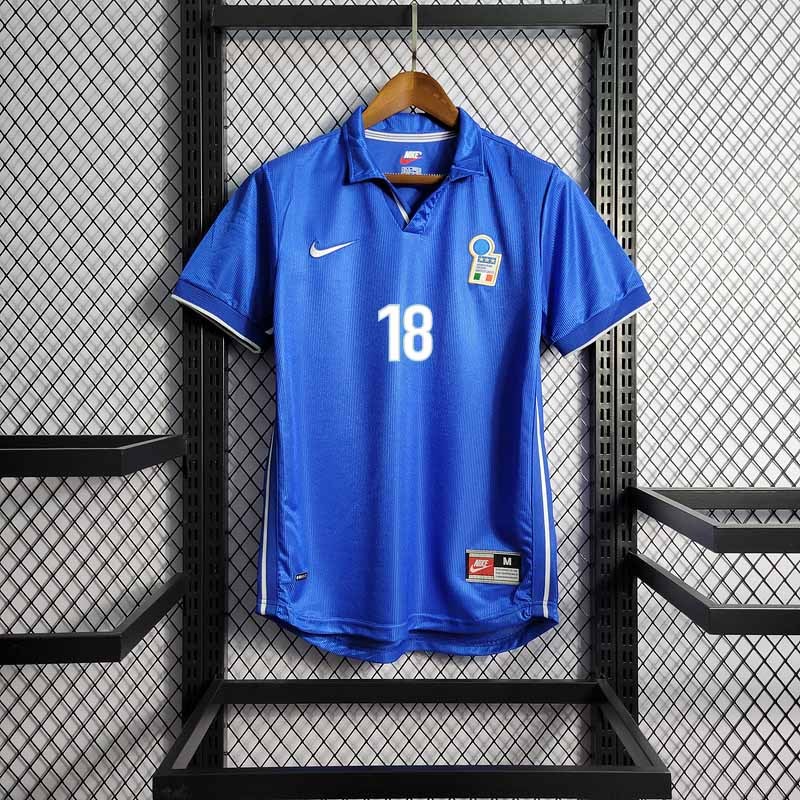 Retro 1998 Italy  home Retro VIERI MALDINI BAGGIO DEL PIERO PESSOTTO Football jersey