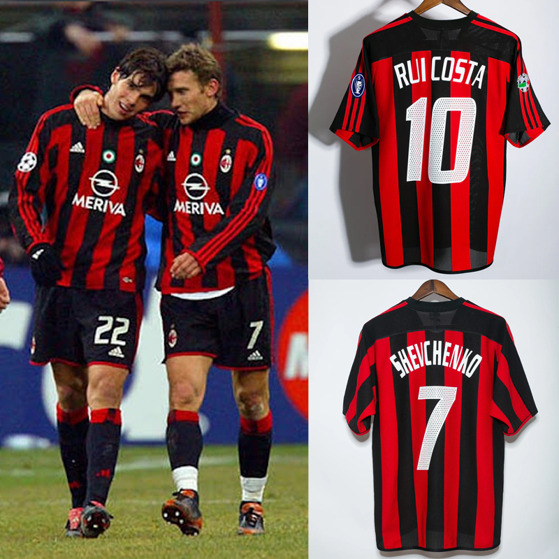 Retro 2003-04 AC Milan Home retro Football jersey