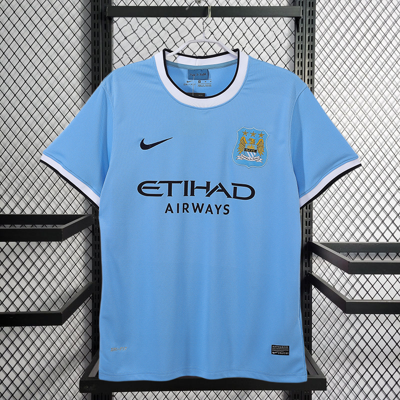 Retro 2013-14 Manchester City Home retro Football jersey