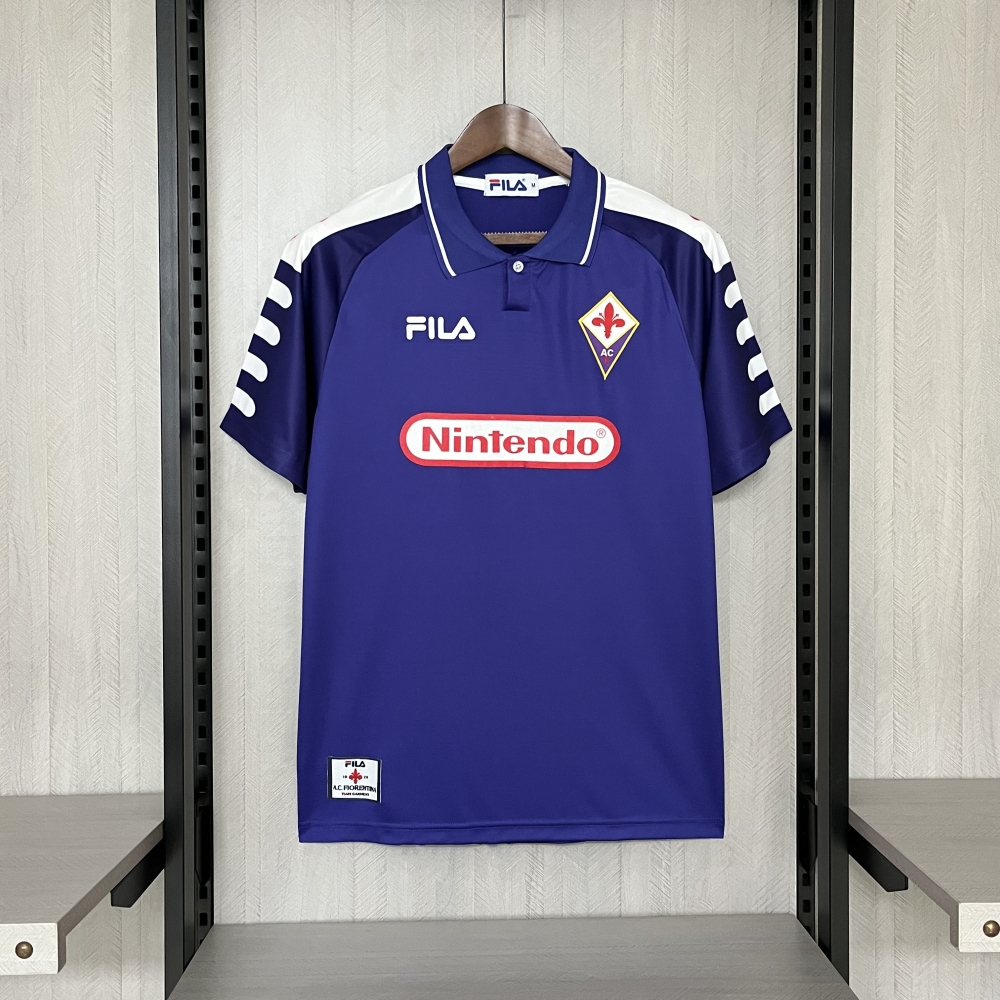 Retro 1998-99 Fiorentina Home retro Football jersey