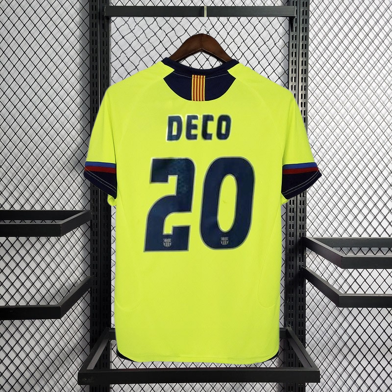 Retro 2005-06 FC Barcelona away Retro XAVI MESSI RONALDINHO Football jersey