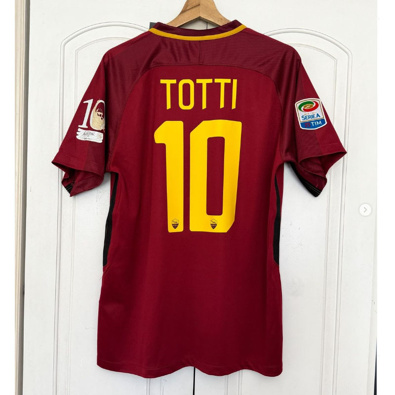 Retro 2017-18 AS Roma home retro football jersey