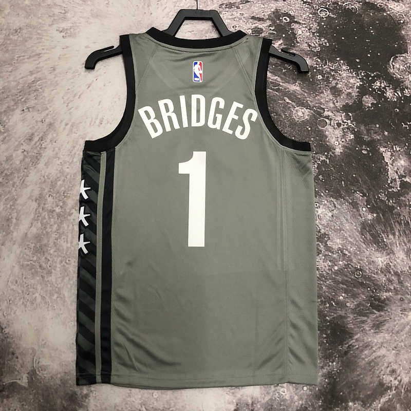 2022 NBA Brooklyn Nets (1 BRIDGES) Basketball Jersey