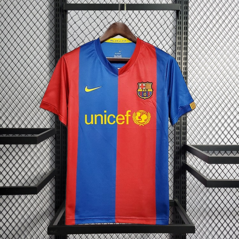Retro 2006-07 FC Barcelona home Retro XAVI MESSI RONALDINHO DECO ETO'O Football jersey