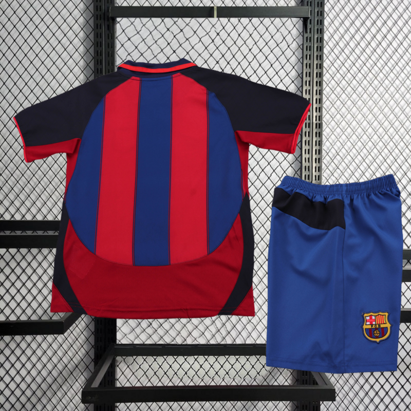 Retro Kids 2003-04 kids FC Barcelona Home Retro Jersey Football jersey