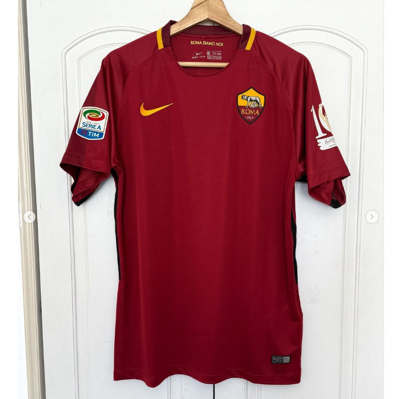 Retro 2017-18 AS Roma home retro football jersey