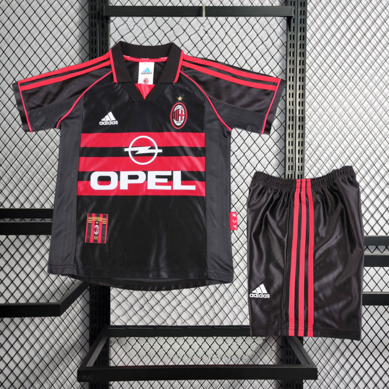 Retro KIDS 1998-99 KIDS AC Milan Away Retro SHEVCHENKO ALBERTINI BOBAN BIERHOFF MALDINI Football jersey