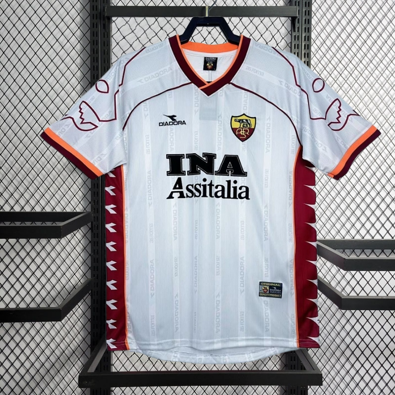 Retro 1999-00 AS Roma away retro football jersey