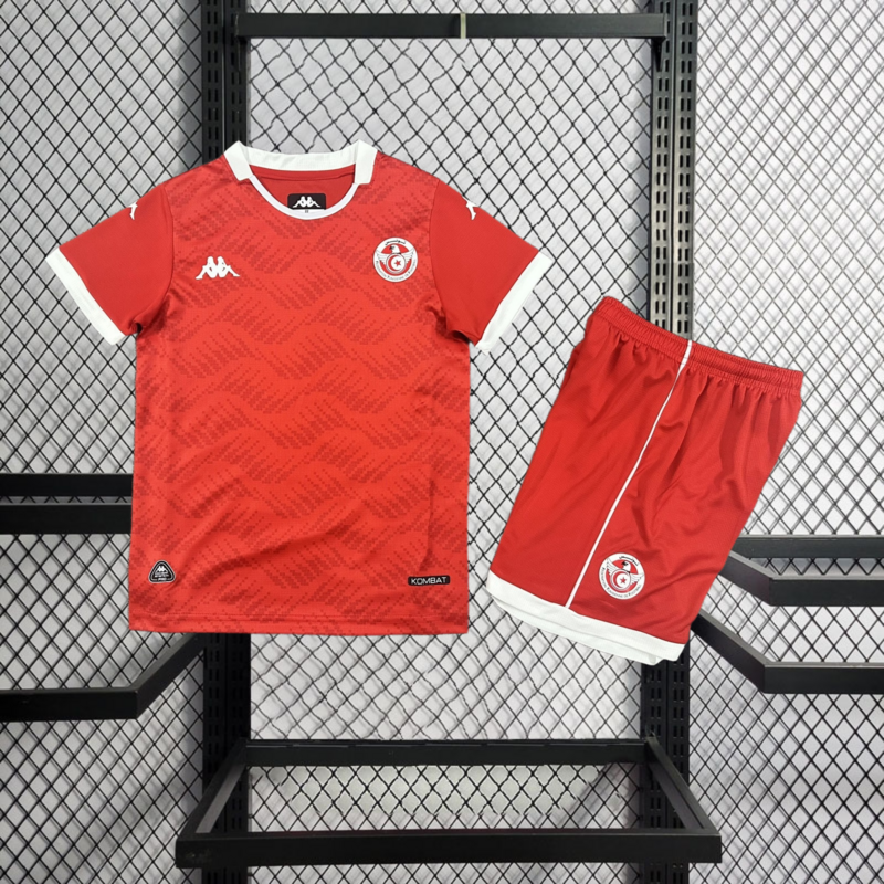 2026 Tunisia Home kids Football jersey