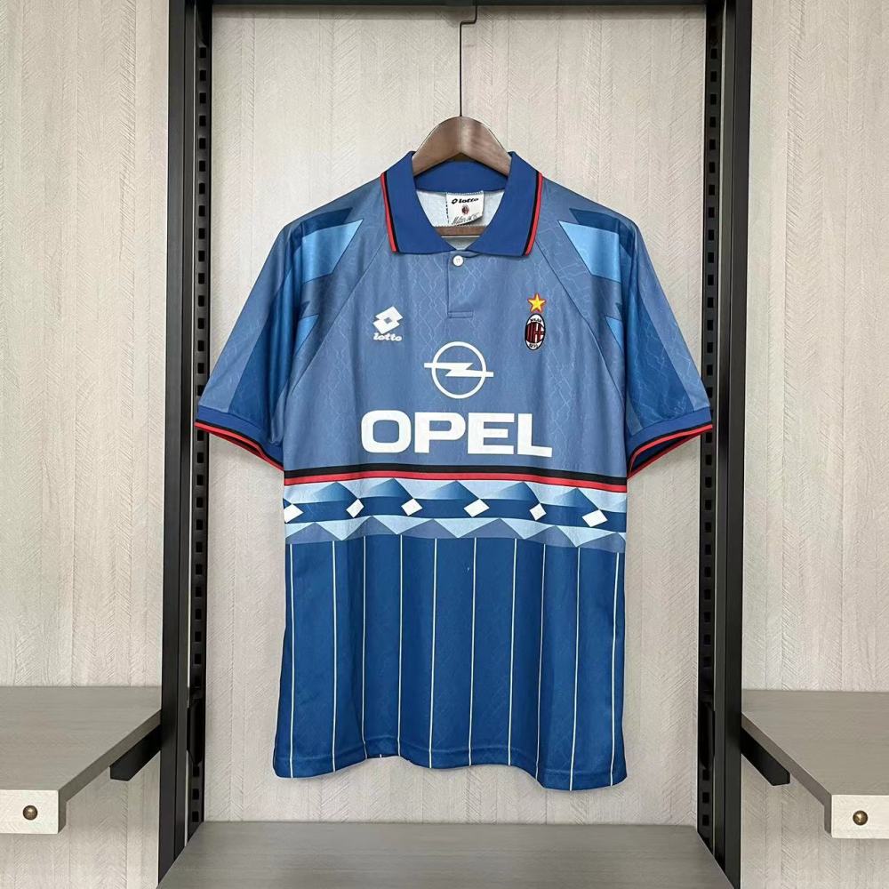Retro 1995-96 AC Milan away Retro BAGGIO BARESI VIEIRA  ALBERTINI Football jersey