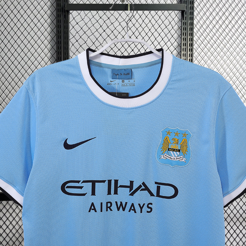 Retro 2013-14 Manchester City Home retro Football jersey