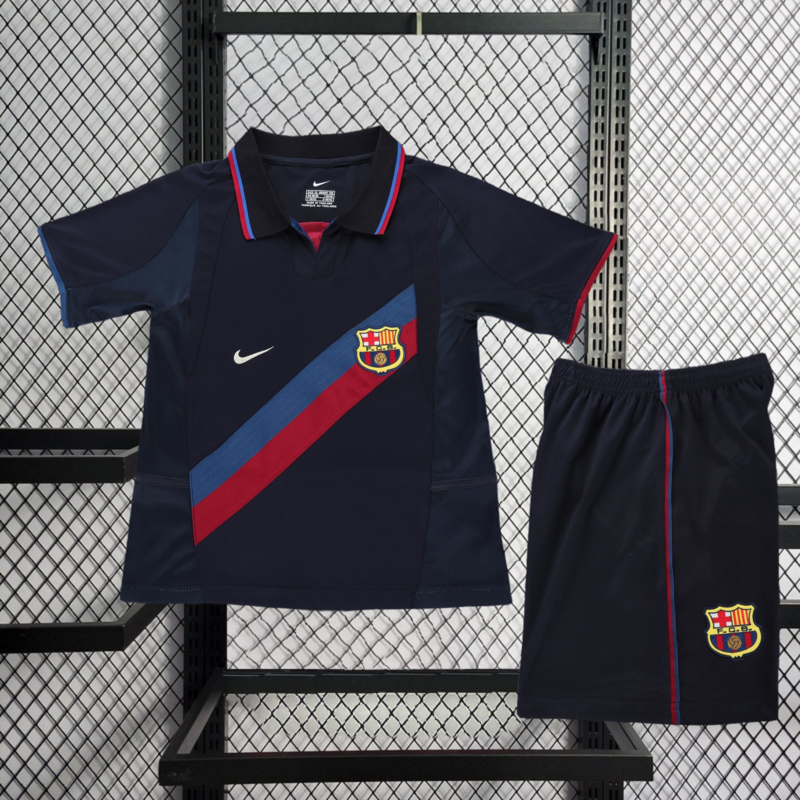 Retro 2003-04 kids FC Barcelona Third Away Retro kids Football jersey