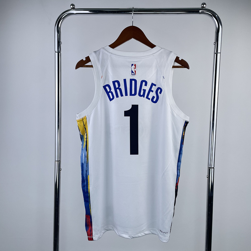 2023 NBA Brooklyn Nets (1 BRIDGES) Basketball Jersey