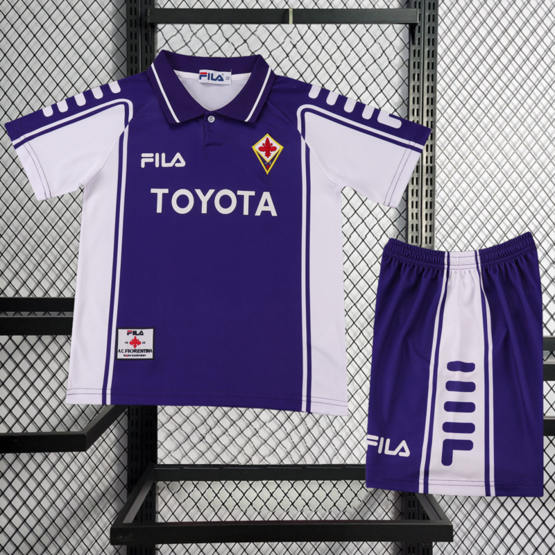 Retro KIDS 1999-00 KIDS Fiorentina Home retro Football jersey