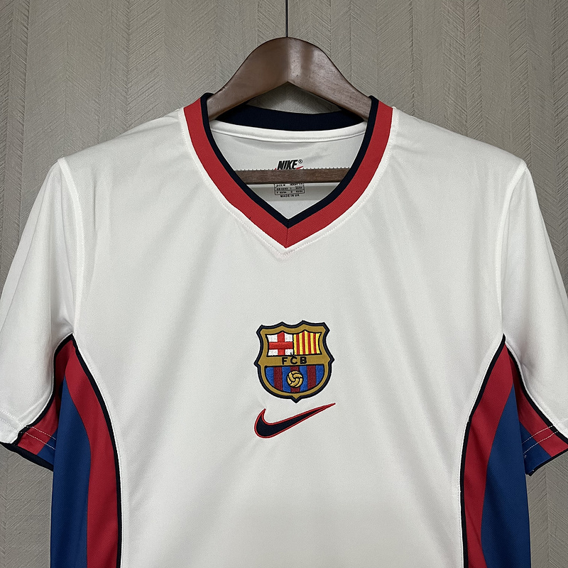 Retro 1998-99 FC Barcelona Away Retro FIGO RIVALDO GUARDIOLA ANDERSON Football jersey