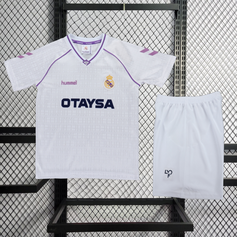 Retro 1990-92 kids Real Madrid Home Retro kids Football jersey