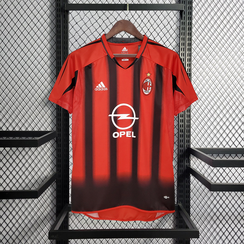 Retro 2004-05 AC Milan home retro KAKA MALDINI SHEVCHENKO  Football jersey