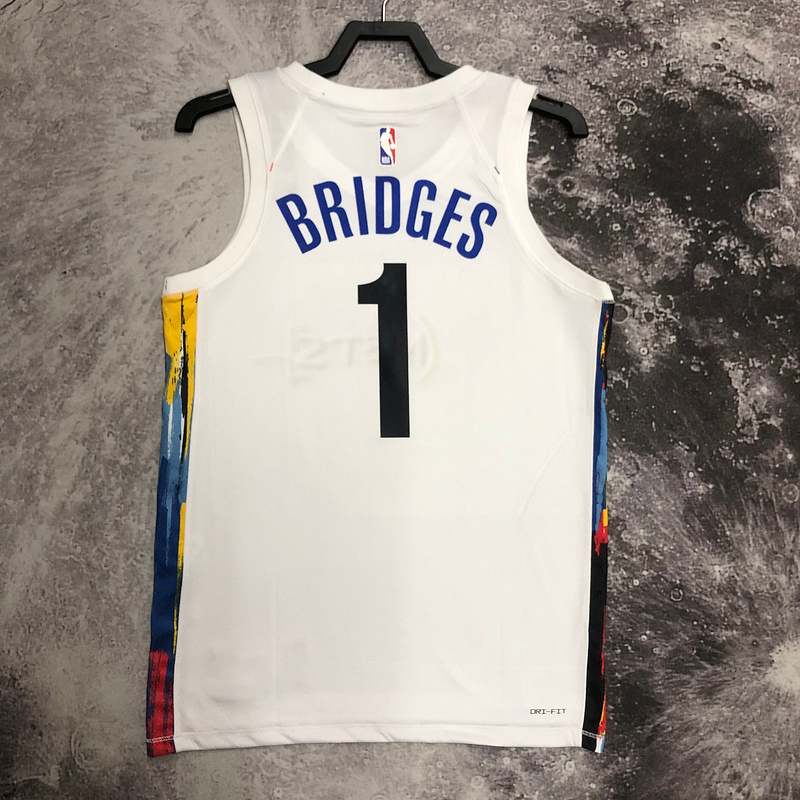 2023 NBA Brooklyn Nets (1 BRIDGES) Basketball Jersey