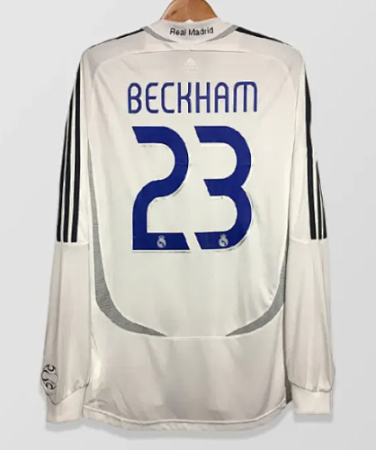 Retro Madrid 2006-07 home long sleeves Football jersey