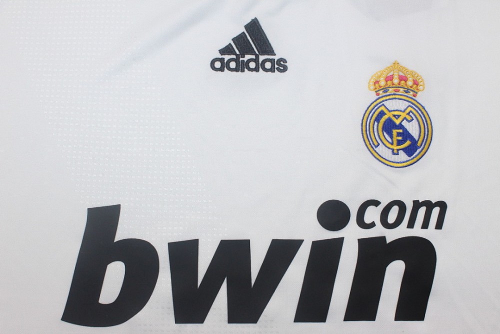 Retro madrid 2008-09 home long sleeve  Football jersey