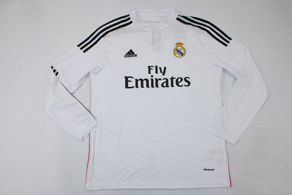 Retro real madrid 14-15 pink home long sleeve s-xxl