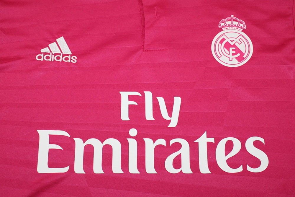 Retro real madrid 14-15 pink away long sleeve s-xxl